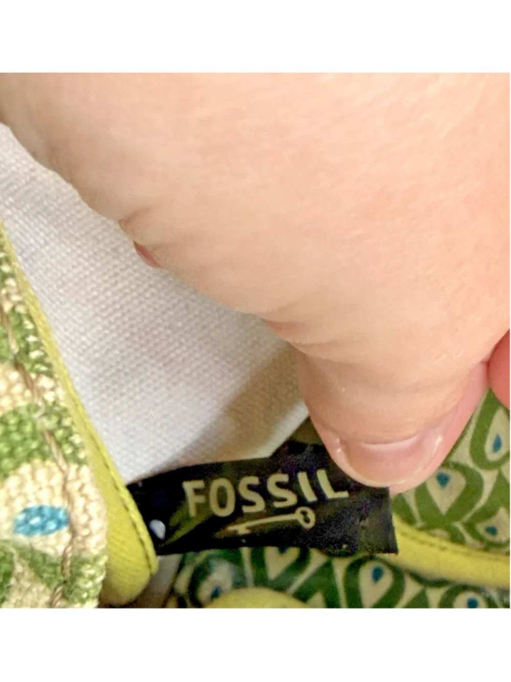 Vtg Fossil Key Per Messenger Bag laptop Coated Canvas Y2K 90s